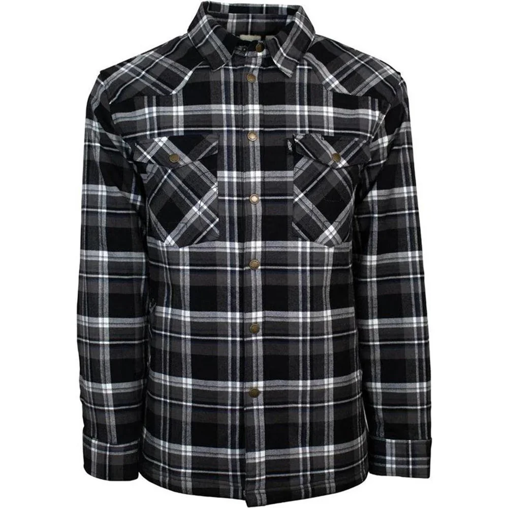 Hooey - Mens Flannel Jacket Plaid Pattern With Sherpa Lining - Image 3
