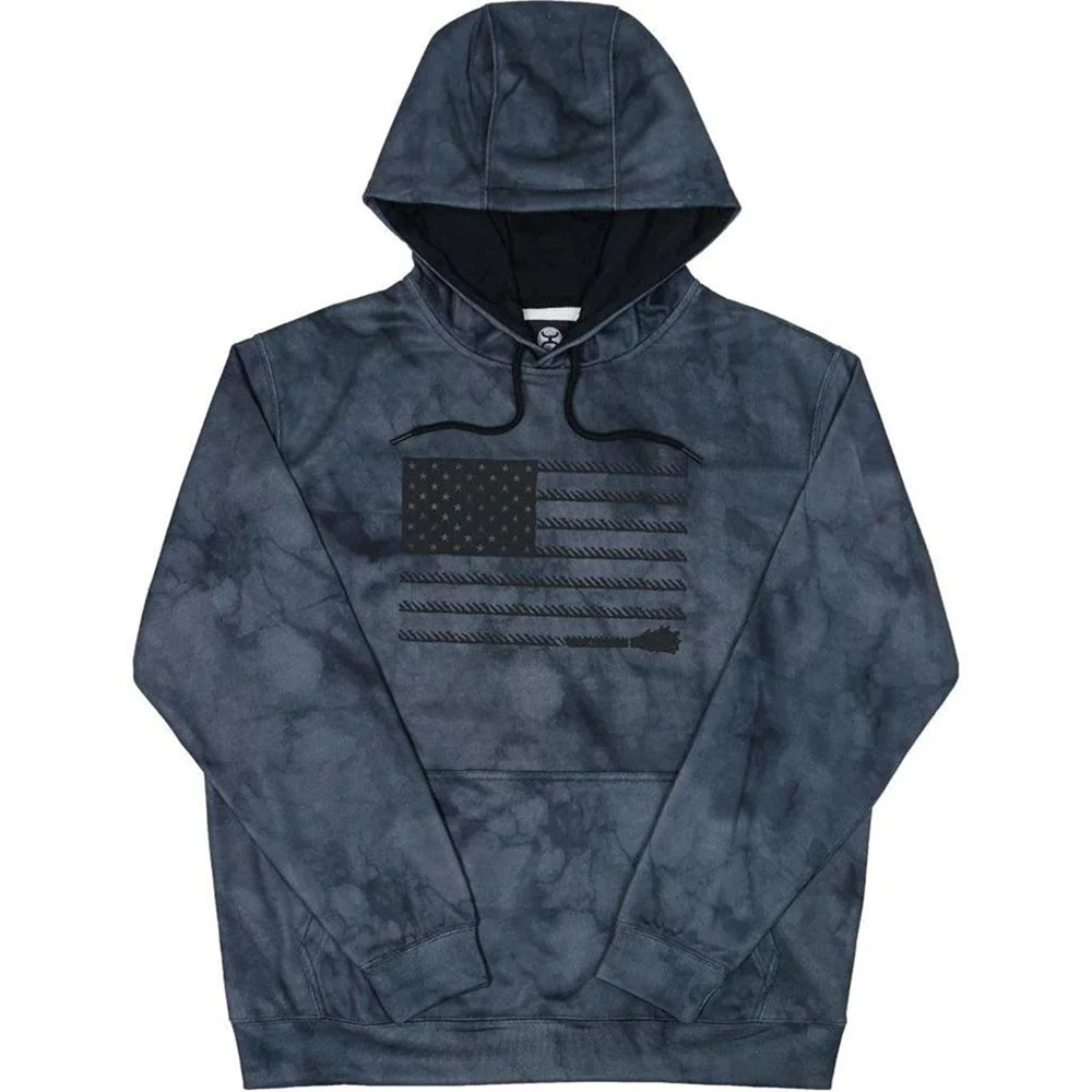 Hooey - Mens Liberty Roper Stone Hoodie With Logo Across The Chest & With A Internal Phone Pocket - Image 2