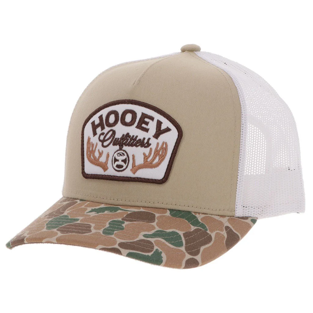 Hooey - Mens Outfitters Camo 5-Panel Trucker Cap With Patch - Image 3