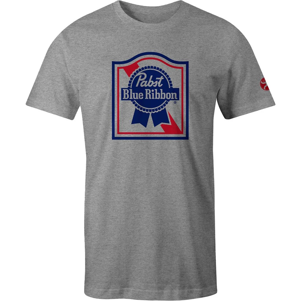 Hooey - Mens Pabst Crew Neck Short Sleeve T-Shirt With Logo On Chest