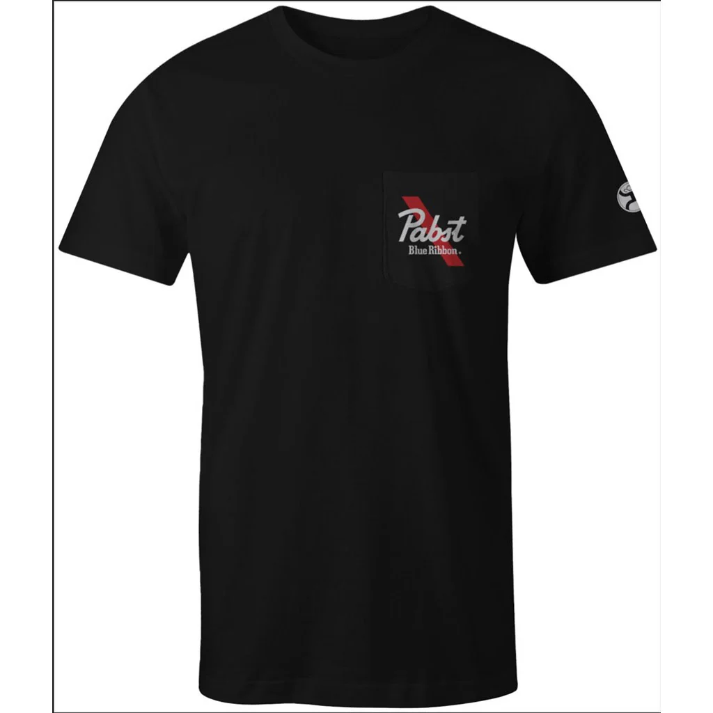 Hooey - Mens Pabst Crew Neck Short Sleeve T-Shirt With Logo On Chest
