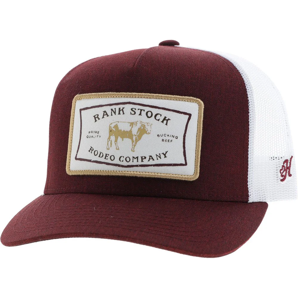 Hooey - Mens Rank Stock 5-Panel Trucker Cap With Rectangle Patch - Image 7