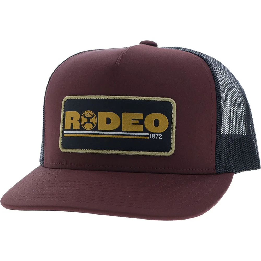 Hooey - Mens Rodeo 5-Panel Trucker Cap With Rectangle Patch