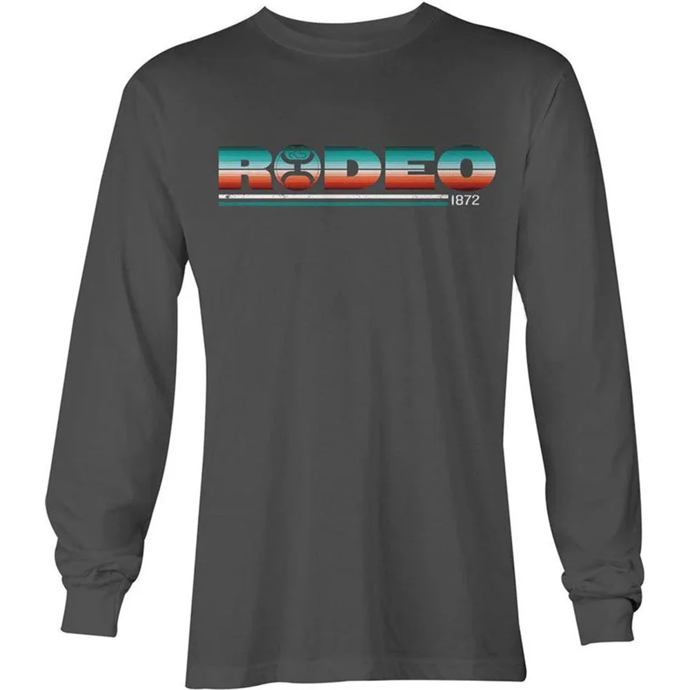 Hooey - Mens Rodeo Long Sleeve T-Shirt With Serape Pattern Logo