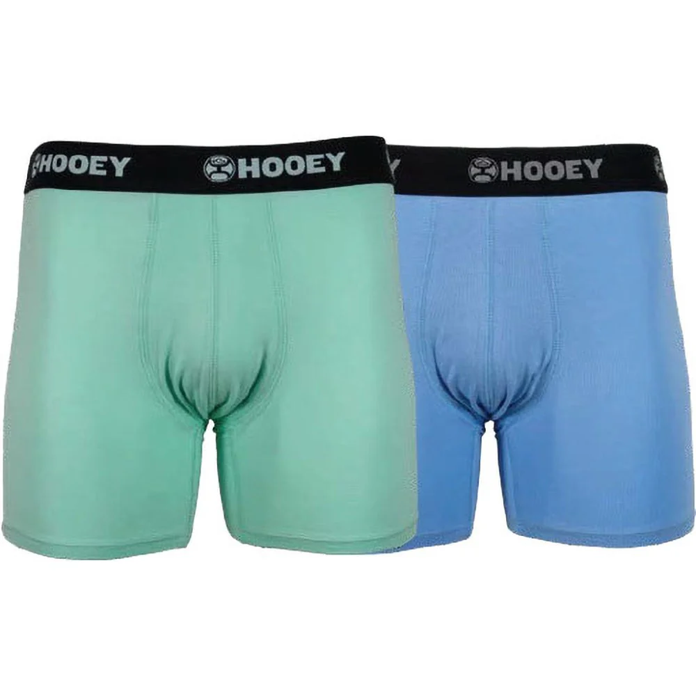 Hooey - Mens San Bernardino Moonlit Ocean And Sea Foam 2 Piece Bamboo Briefs With Band And Logo - Image 4