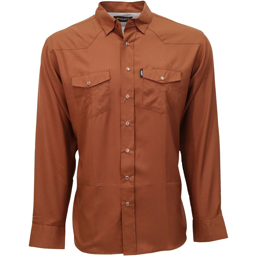 Hooey - Mens Sol Brownout Long Sleeve Pearl Snap Shirt With Lens Cleaner
