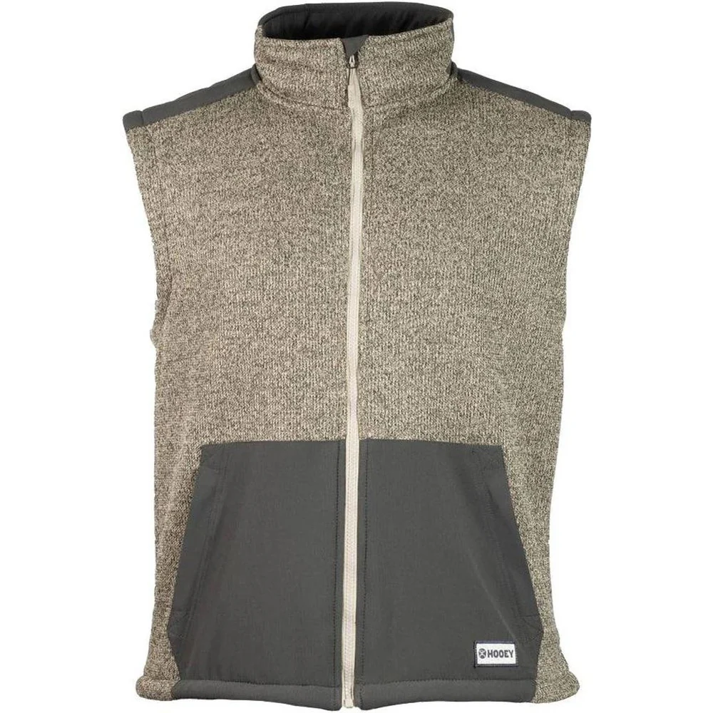 Hooey - Mens Sweater Vest Full Zip With Dark Accents - Image 3