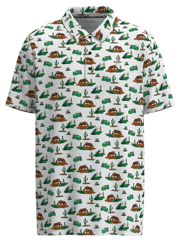 Hooey - Mens Weekender Polo Cowboy Pattern All Over - Image 2