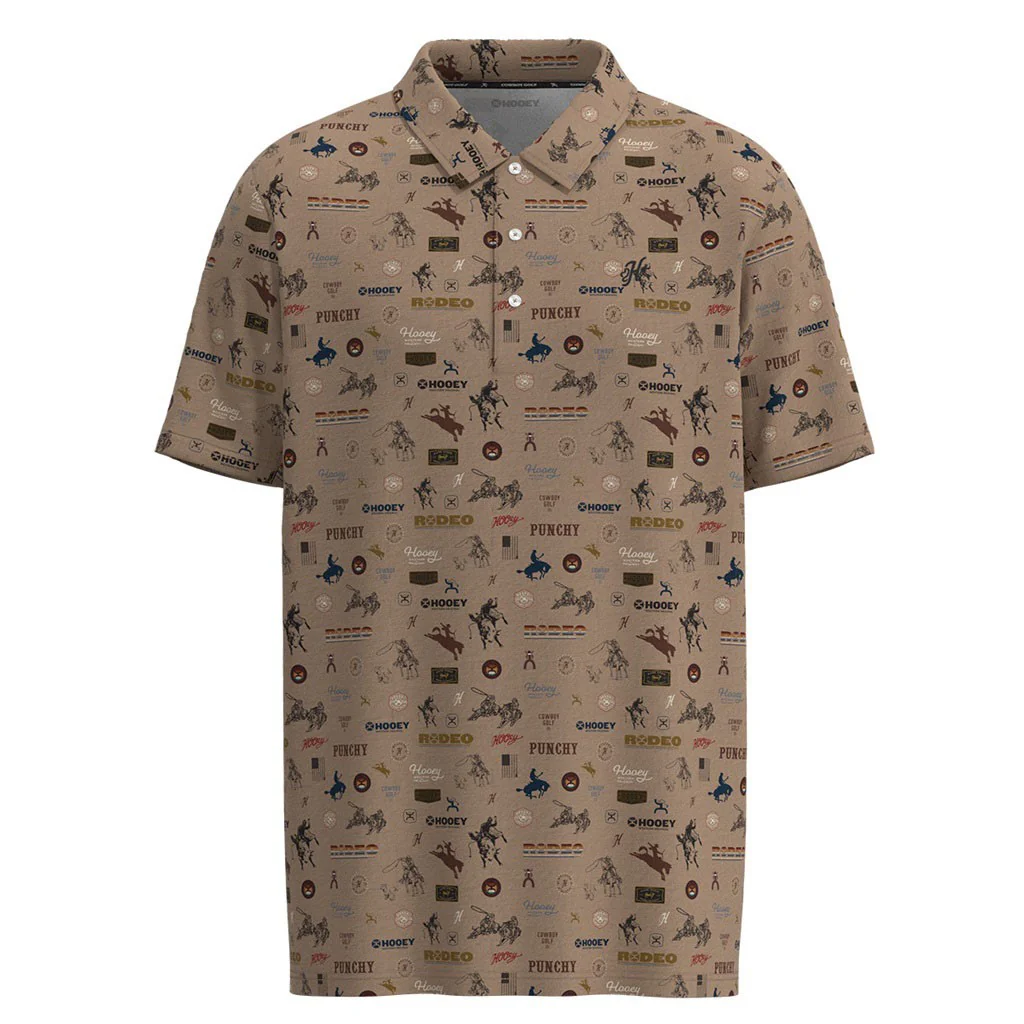 Hooey - Mens Weekender Polo With Multi Color Rodeo Print All Over