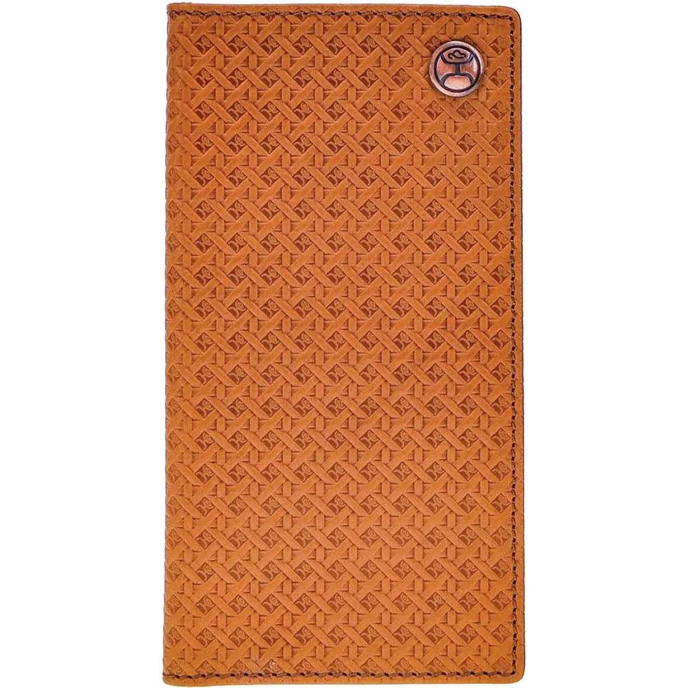 Hooey - Unisex Hands Up Basket Weave All Over Basketweave Rodeo Wallet With Leather Corner Overlay & Logo Rivet