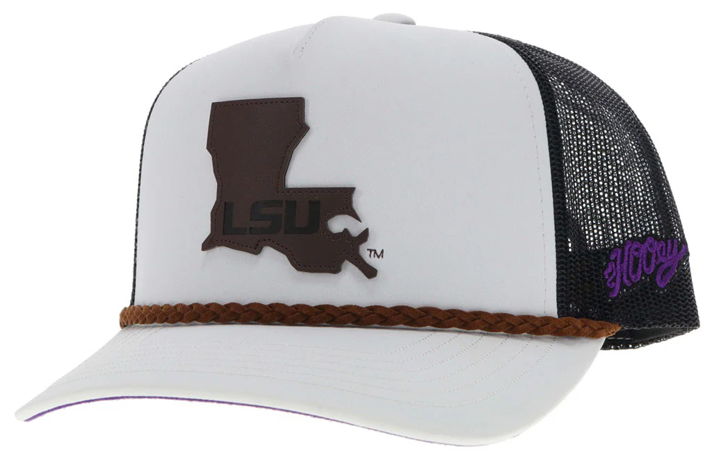 Hooey - Unisex Lsu 5-Panel Trucker Cap With State Of Louisiana Patch - Image 2