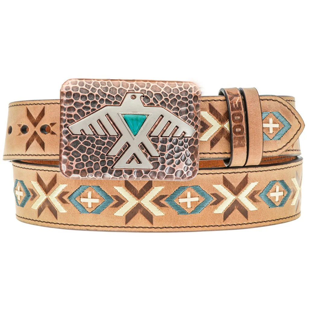 Hooey - Womens Aquila 1.5 Leather Belt With Stitch Pattern