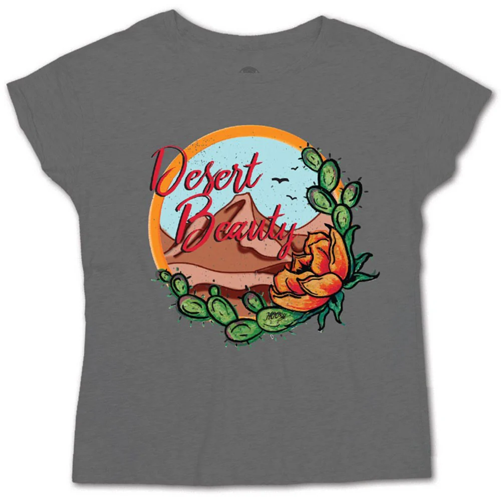 Hooey - Womens Desert Beauty Crew Neck Short Sleeve T-Shirt With Desert Land Scape - Image 2