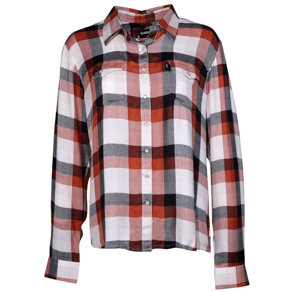 Hooey - Womens Long Sleeve Loose Fitting Flannel Shirt With Peal Snaps - Image 3