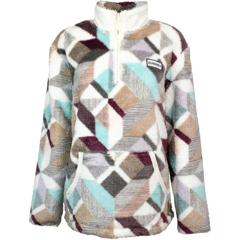 Hooey - Womens Print Fleece Pullover With Collar - Image 2