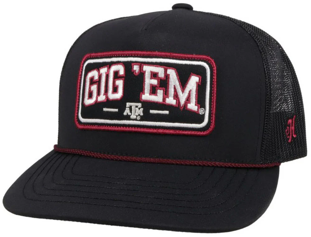 Hooey - Youth A&M 6-Panel Trucker Cap With Gig 'Em Patch - Image 2