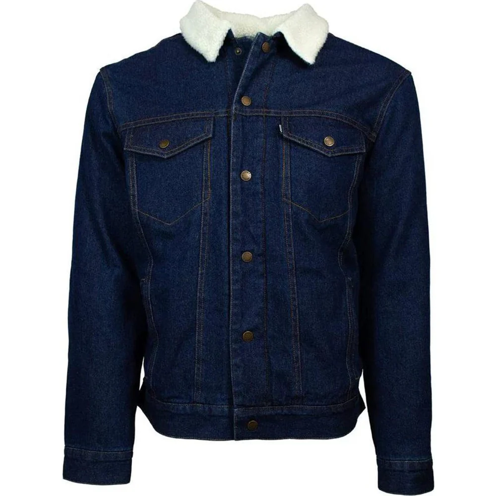 Hooey - Youth Denim Jacket With Sherpa And Aztec Fleece Lining - Image 3