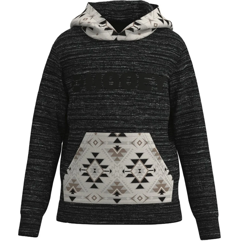 Hooey - Youth Lock-Up Hoodie With Logo Across The Chest With Aztec Pattern Kangaroo Pocket And Hood & Internal Phone Pocket - Image 2