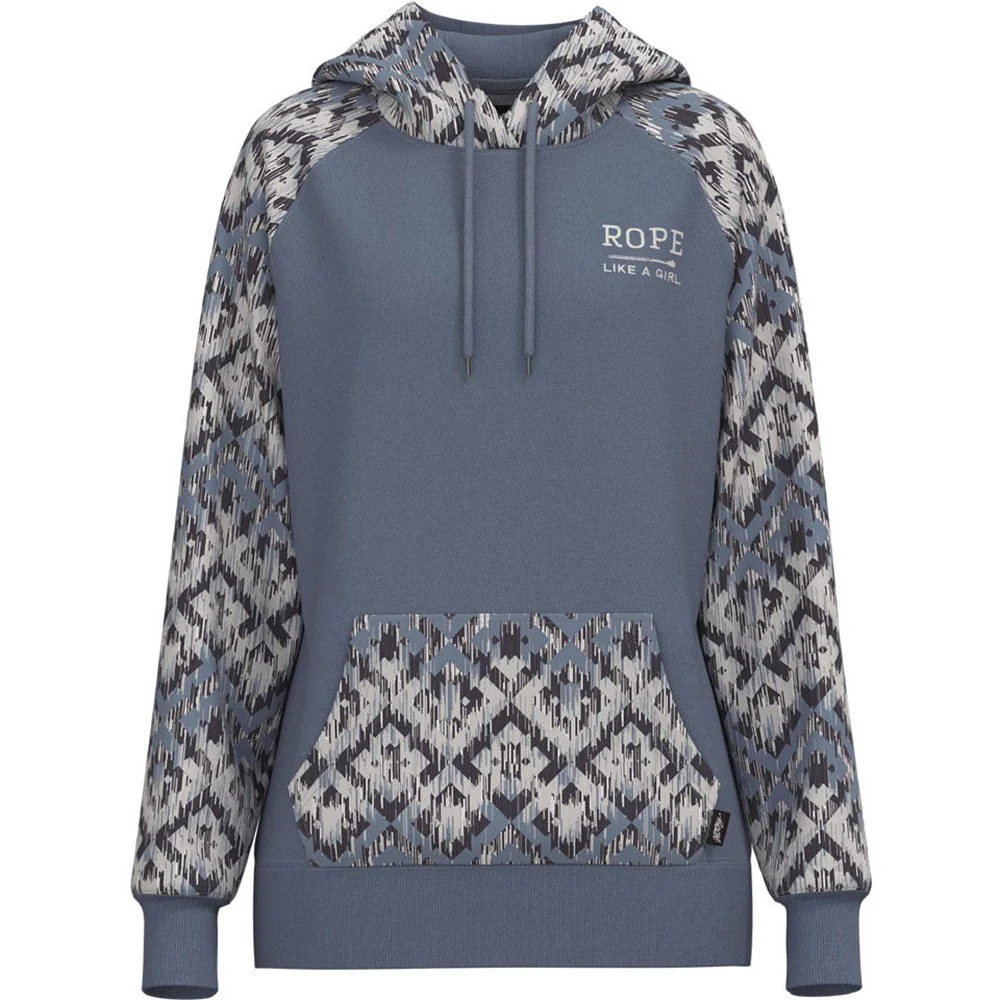 Hooey - Youth Rope Like A Hoodie With Pattern Sleeves Hood And Kangaroo Pocket & Internal Phone Pocket - Image 2