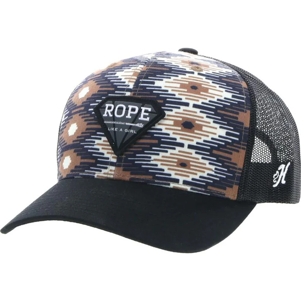 Hooey - Youth Rope Like A Pattern 6-Panel Trucker Cap With Patch