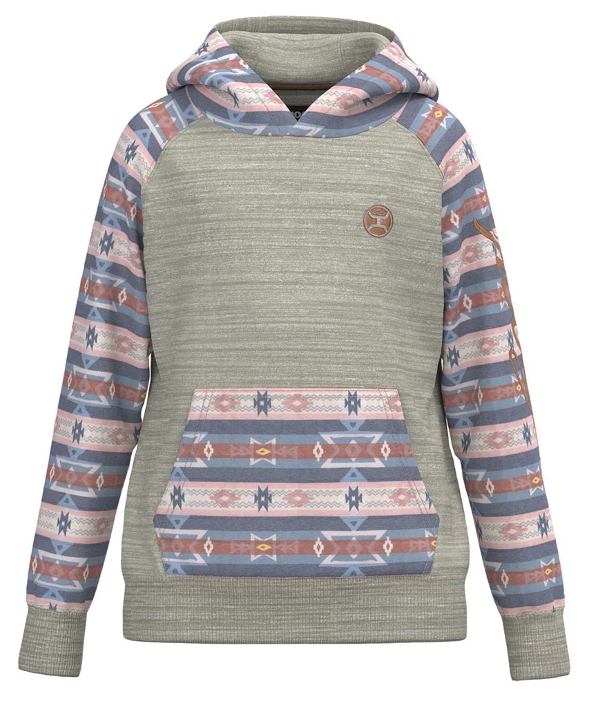 Hooey - Youth Summit Space Dye Hoodie With Aztec Pattern Sleeve Kangaroo Pocket And Hood & Internal Phone Pocket - Image 4