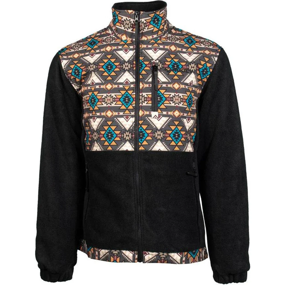 Hooey - Youth Tech Fleece Aztec Pattern Full Zip Jacket - Image 2
