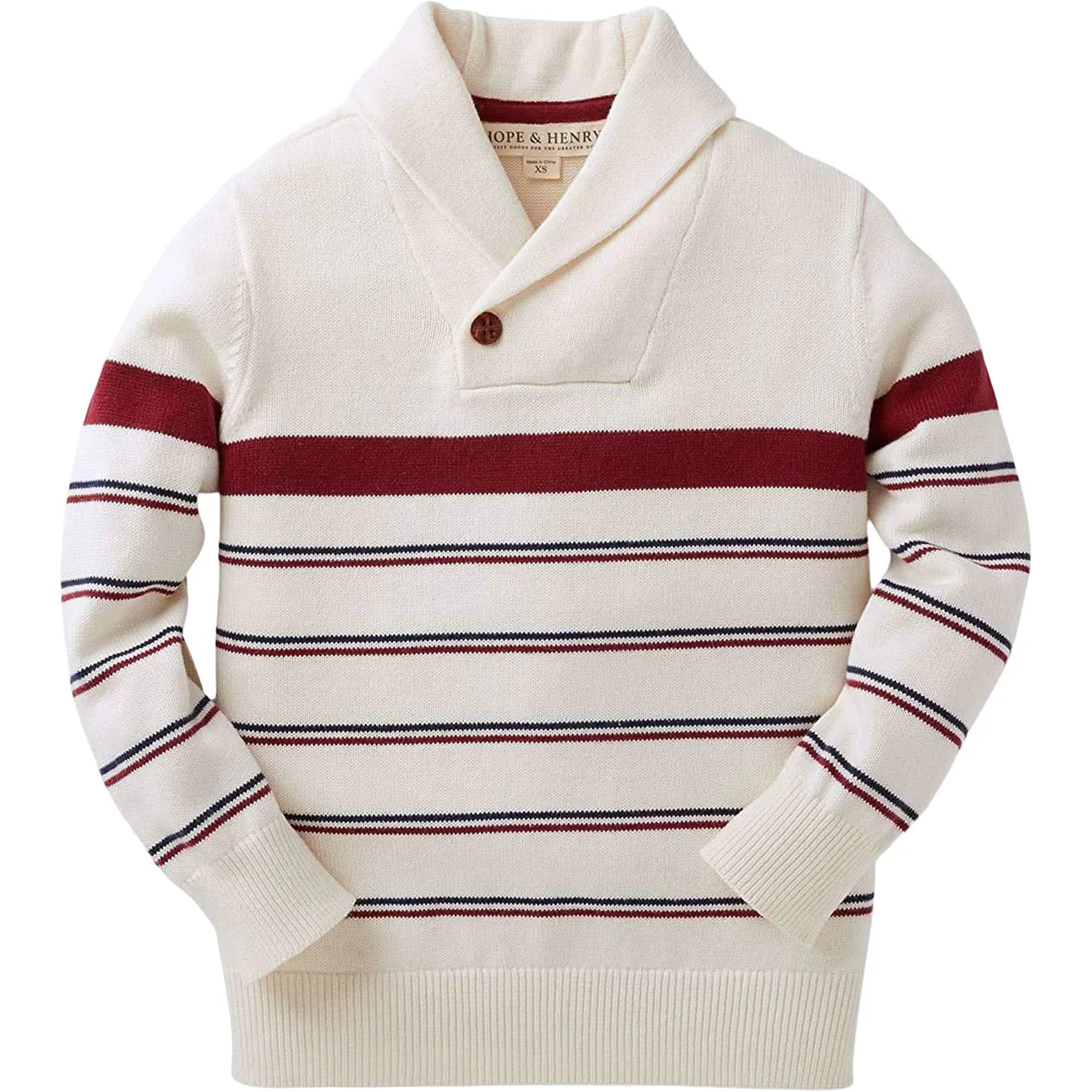 Hope & Henry - Boys Shawl Collar Organic Sweater