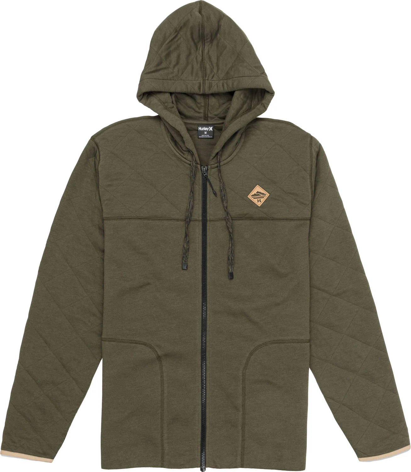 Hurley - Mens Chateau Quilted Full Zip Hoodie - Image 2