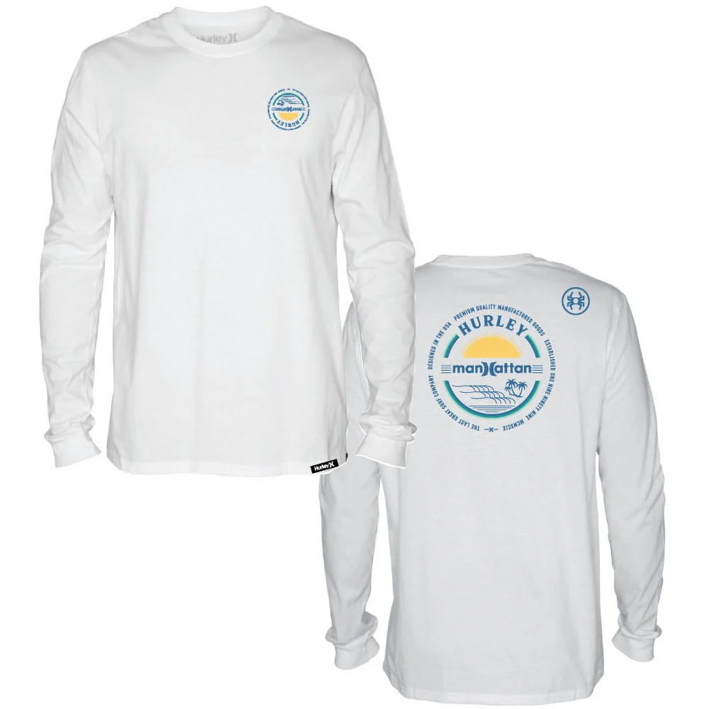 Hurley - Mens Everyday Washed Traveler Manhattan Beach Long Sleeve T Shirt - Image 2