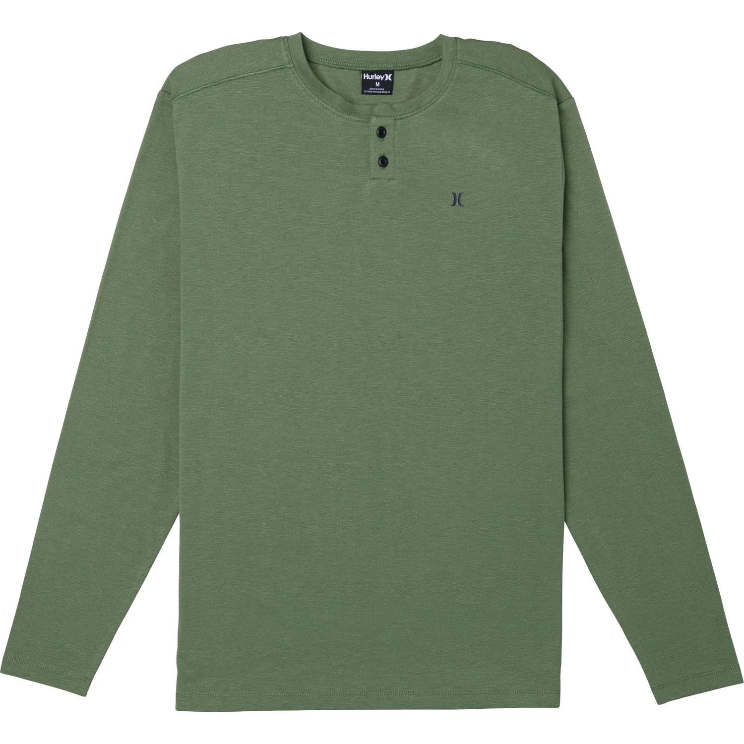 Hurley - Mens H2O-Dri Slub Henley Long Sleeve - Image 2