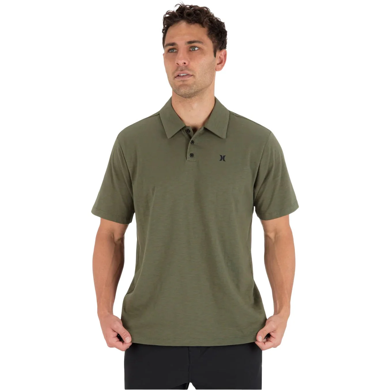 Hurley - Mens Icon Slub Short Sleeve Polo - Image 2
