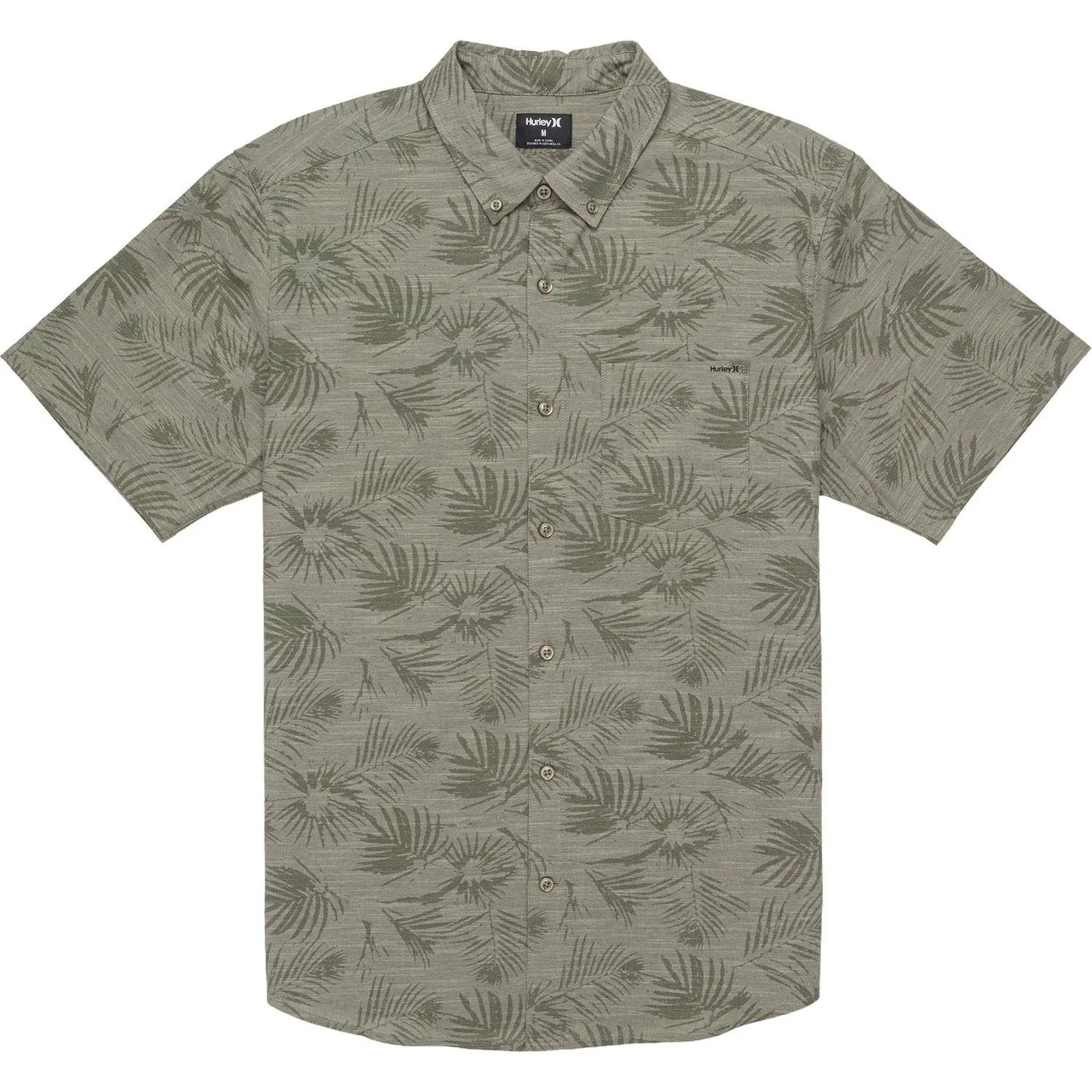 Hurley - Mens One And Only Stretch Print Short Sleeve Woven Shirt