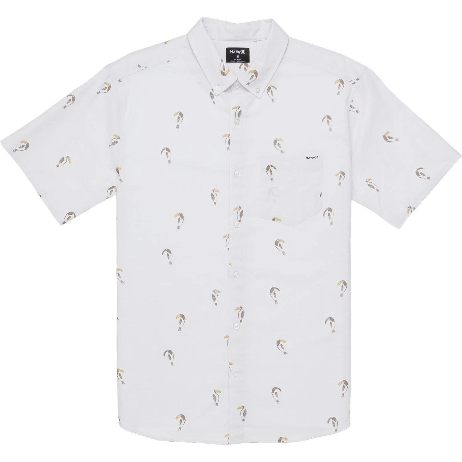 Hurley - Mens One And Only Stretch Print Short Sleeve Woven Shirt - Image 2