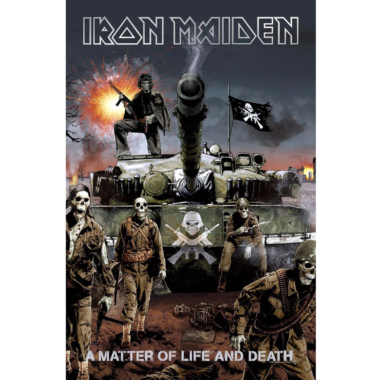 Iron Maiden - Unisex A Matter Of Life And Death Textile Poster - Image 2