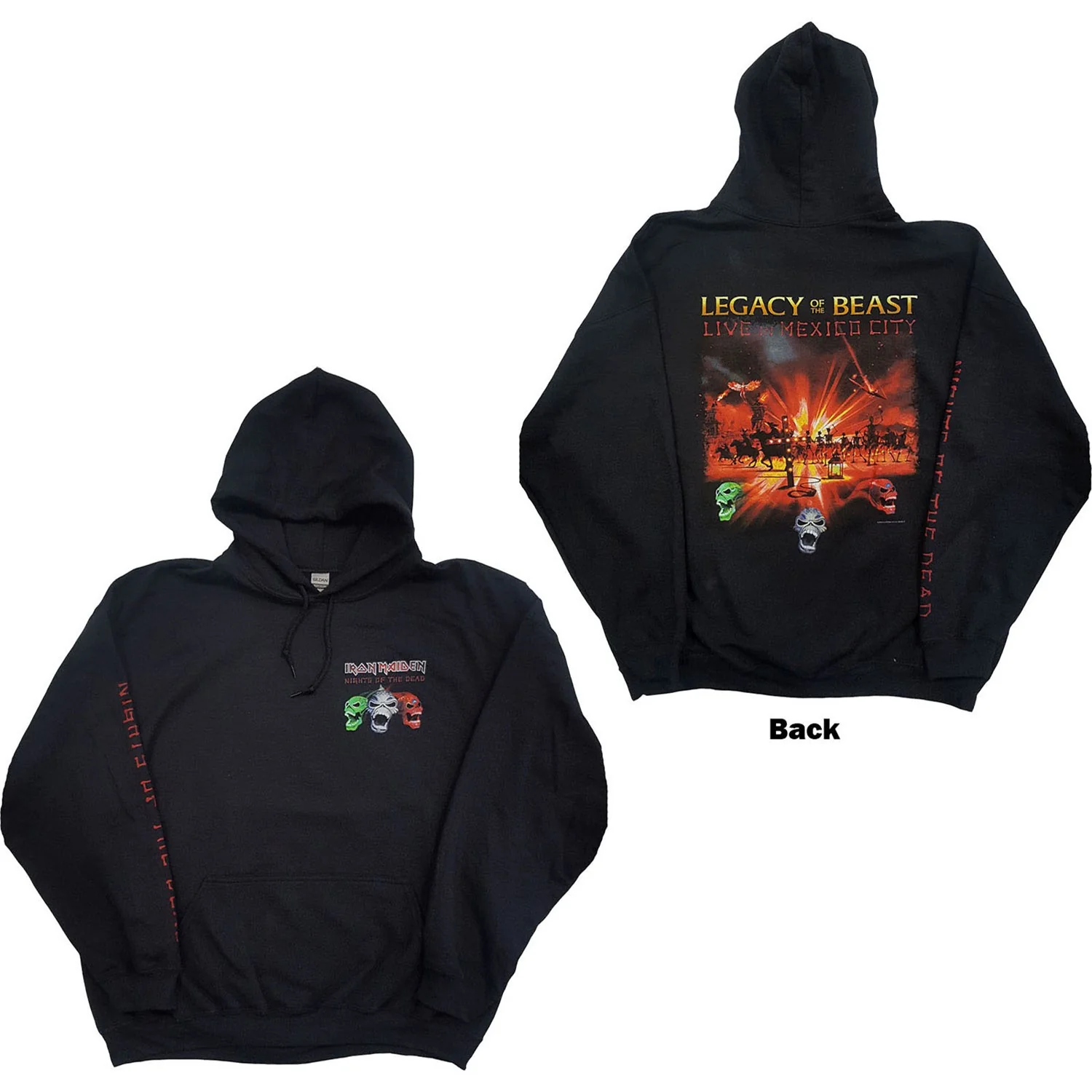 Iron Maiden - Unisex Nights Of The Dead Pullover Hoodie