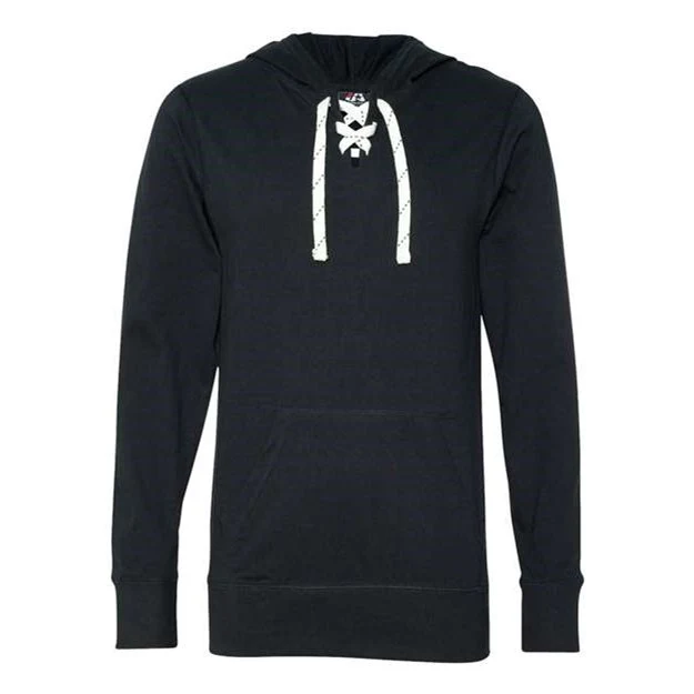 J. America - Mens 8231 Jersey Sport Lace Hooded Pullover - Image 3