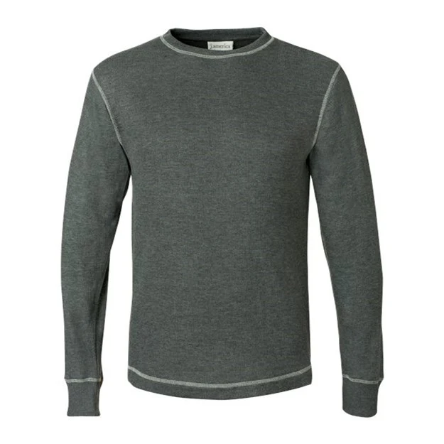 J. America - Mens 8238 Vintage Thermal Long Sleeve T-Shirt - Image 4