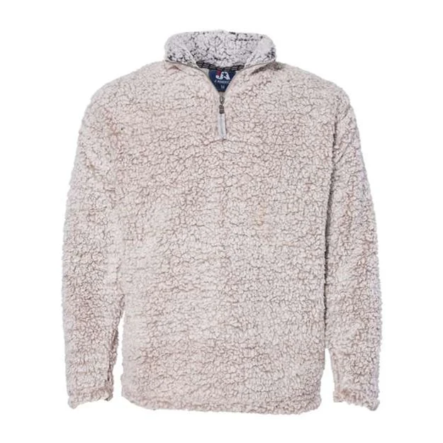 J. America - Mens 8454 Sherpa Quarter-Zip Pullover - Image 3