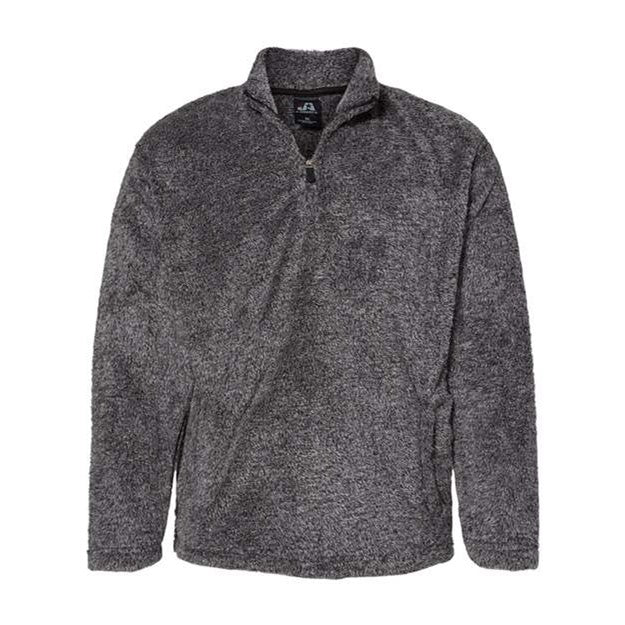 J. America - Mens 8464 Boundary Shag Frosty Sherpa Quarter-Zip Pullover