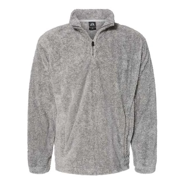 J. America - Mens 8464 Boundary Shag Frosty Sherpa Quarter-Zip Pullover - Image 2