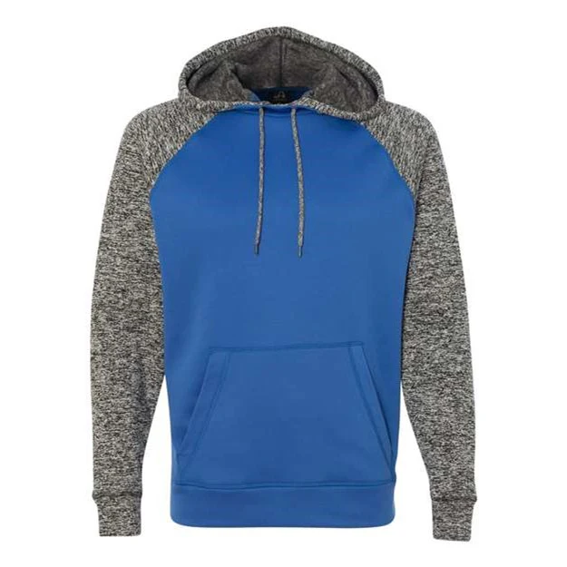 J. America - Mens 8612 Colorblocked Cosmic Fleece Hooded Sweatshirt - Image 4