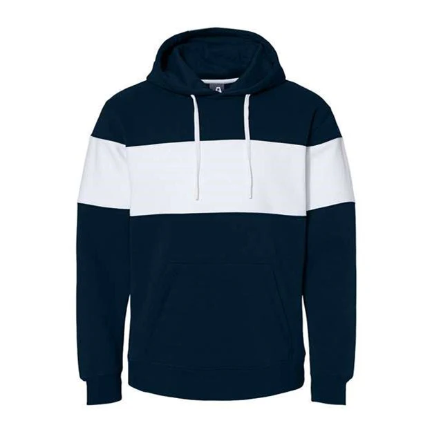 J. America - Mens 8644 Varsity Fleece Colorblocked Hooded Sweatshirt - Image 6
