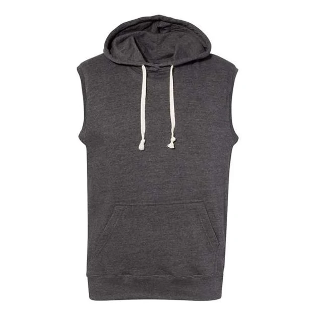 J. America - Mens 8877 Triblend Sleeveless Hooded Sweatshirt - Image 5