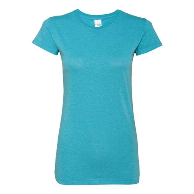 J. America - Womens 8138 Glitter Short Sleeve T-Shirt - Image 2