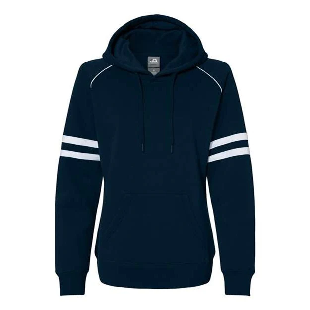 J. America - Womens 8645 Varsity Fleece Piped Hooded Sweatshirt - Image 10