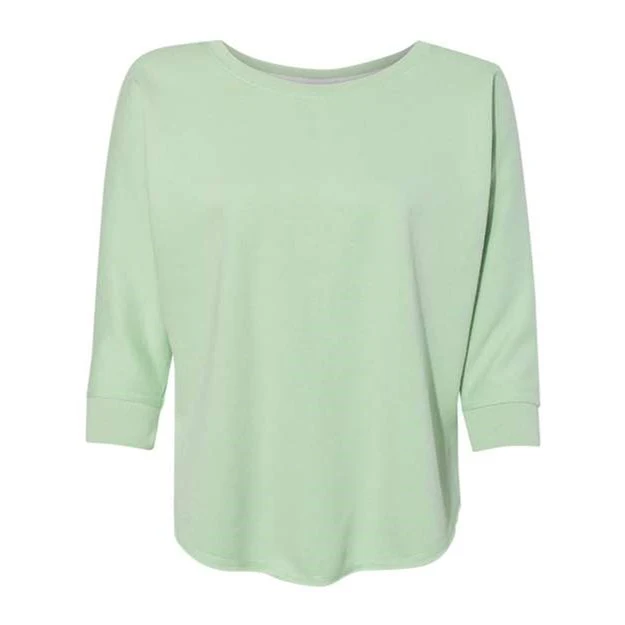 J. America - Womens 8685 Lounge Fleece Dolman Crewneck Sweatshirt - Image 2