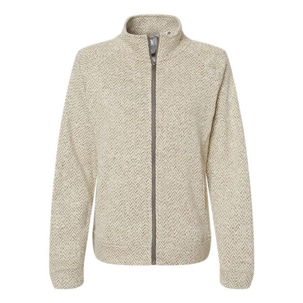 J. America - Womens 8716 Traverse Full-Zip Sweatshirt - Image 2