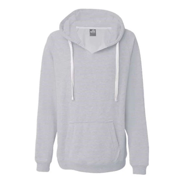 J. America - Womens 8836 Sueded V-Neck Hooded Sweatshirt - Image 7