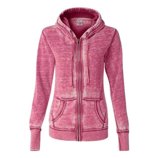 J. America - Womens 8913 Zen Fleece Full-Zip Hooded Sweatshirt - Image 16