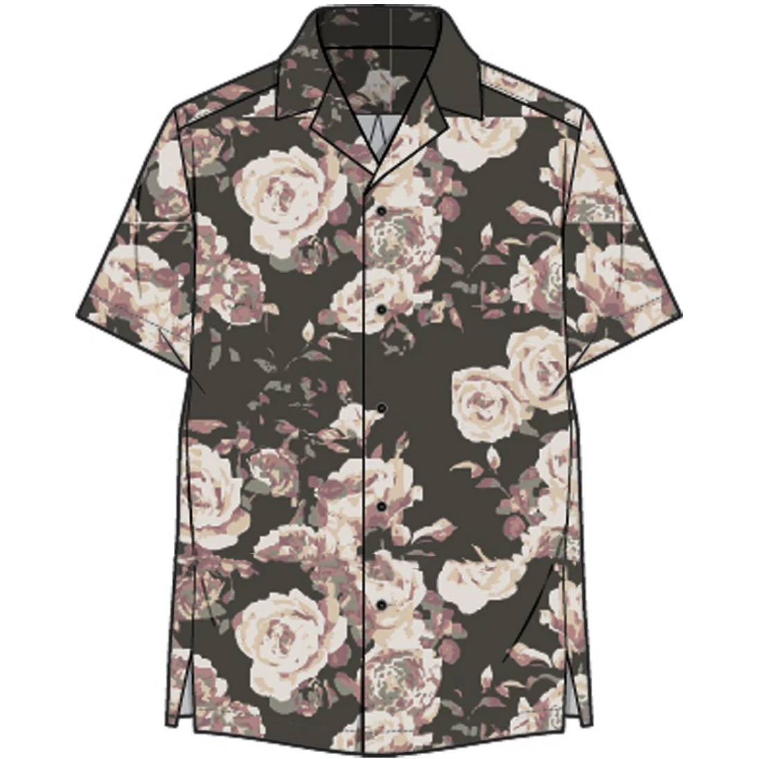 Joe Jeans - Mens Vintage Floral Camp Collar Shirt - Image 2